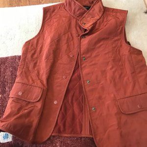 Talbot's rust quilted vest with snaps